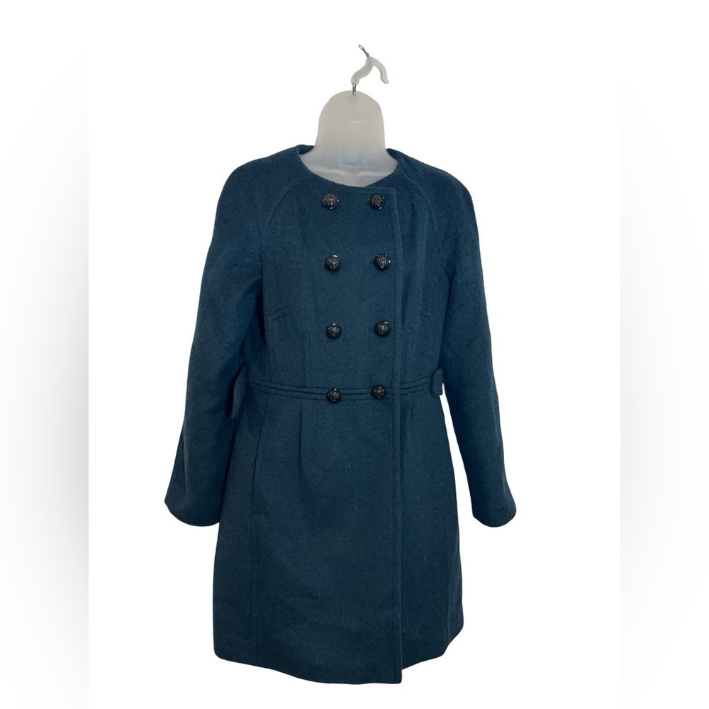 Banana Republic: Navy Blue Double
Breasted Italian Wool Blend Top Coat size S